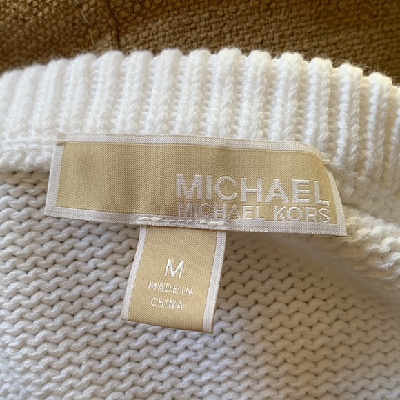 Michael Kors White Cable Knit Sweater - Size M - Picture 10 of 11